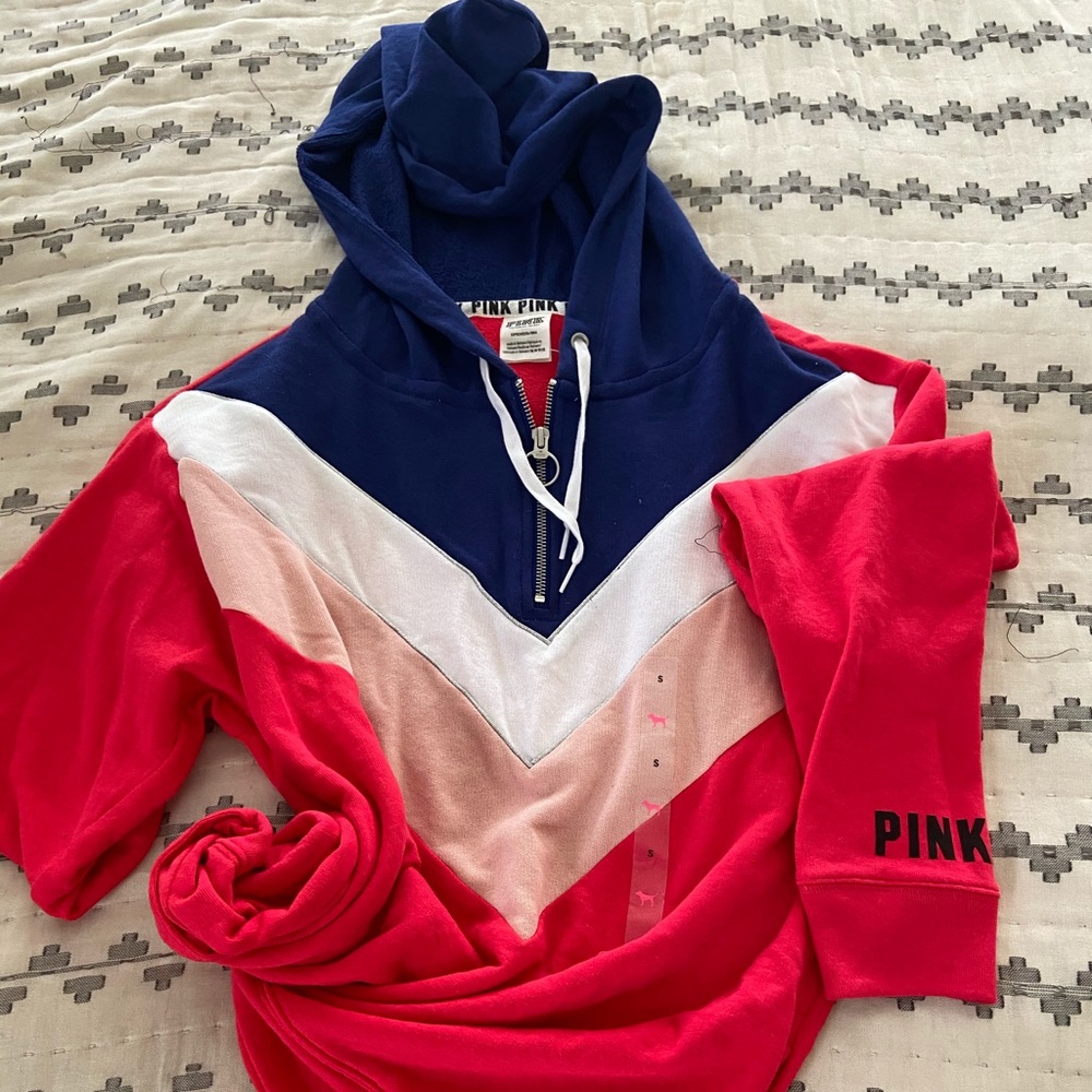 PINK half zip sweater